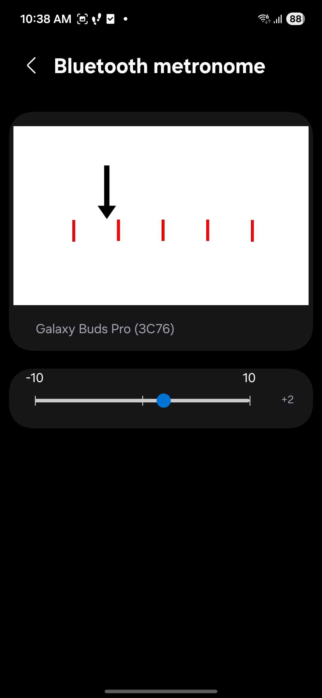 The Bluetooth metronome option in Good Lock's Sound Assistant module.