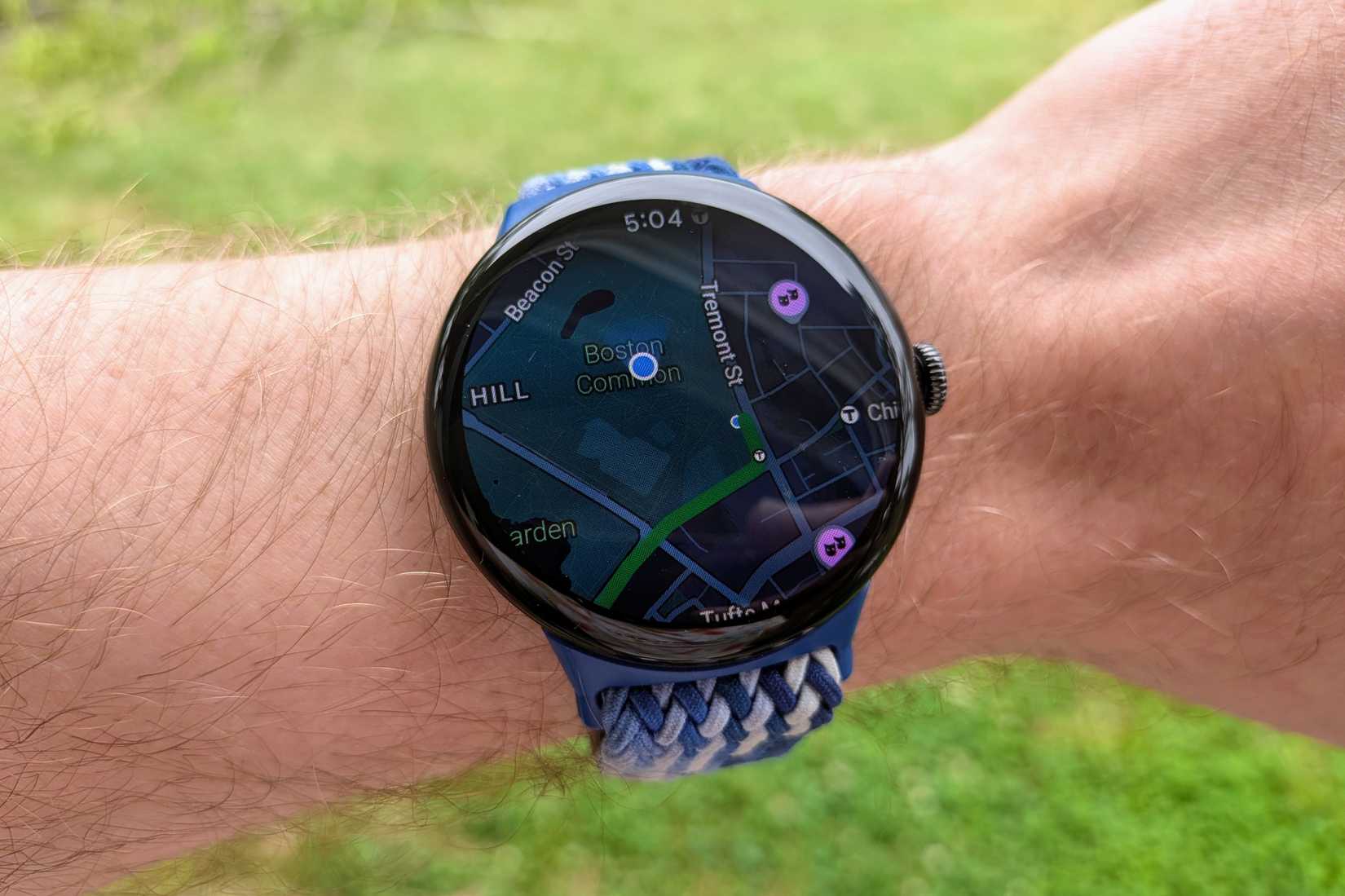 Google Maps on Pixel Watch 3