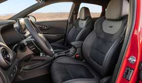 Shot of the front seats in a 2022 Hyundai Kona N