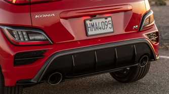 Close up of the rear of a 2022 Hyundai Kona N