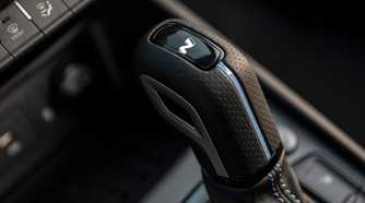 Close up of the shifter in a 2022 Hyundai Kona N