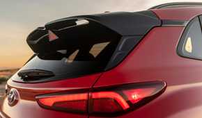 Close up of the rear of a 2022 Hyundai Kona N