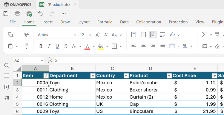 Заменил Excel на ONLYOFFICE Spreadsheet на неделю и заметил неожиданную разницу — иллюстрация 2 к материалу Заменил Excel на ONLYOFFICE Spreadsheet на неделю и заметил неожиданную разницу — иллюстрация 2 к материалу