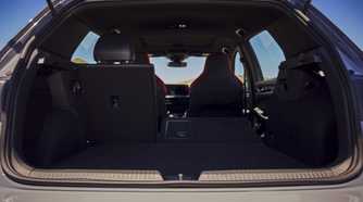 Shot of the trunk of a 2022 Volkswagen Golf GTI