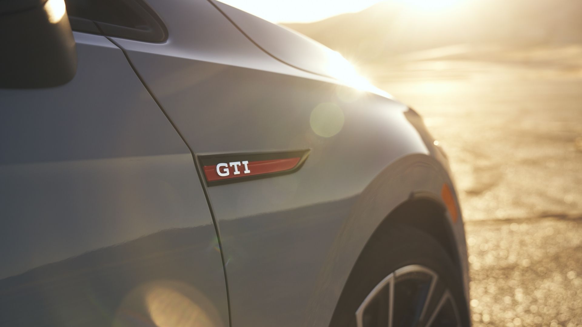 Close up of a badge on the 2022 Volkswagen Golf GTI