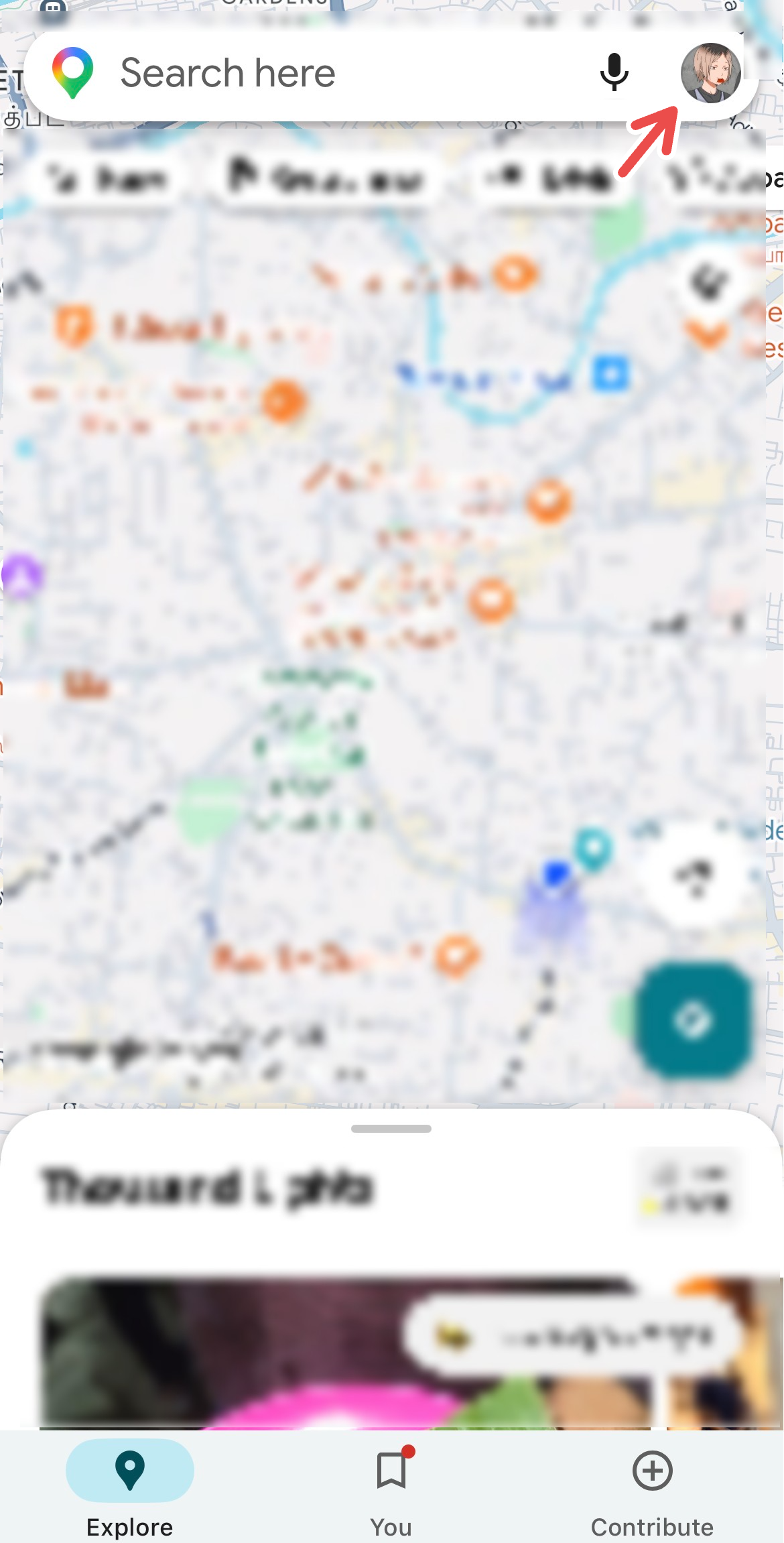 Переход к настройкам парковки в Google Maps