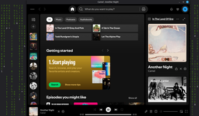 Pairing the Linux Spotify app with the mobile app and playing a song by the band Camel.
