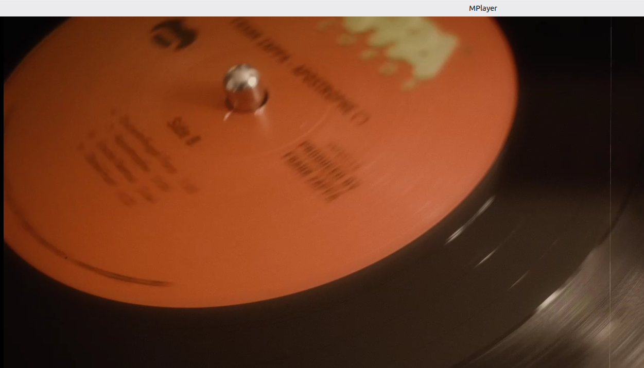 Playing back a video in mplayer.