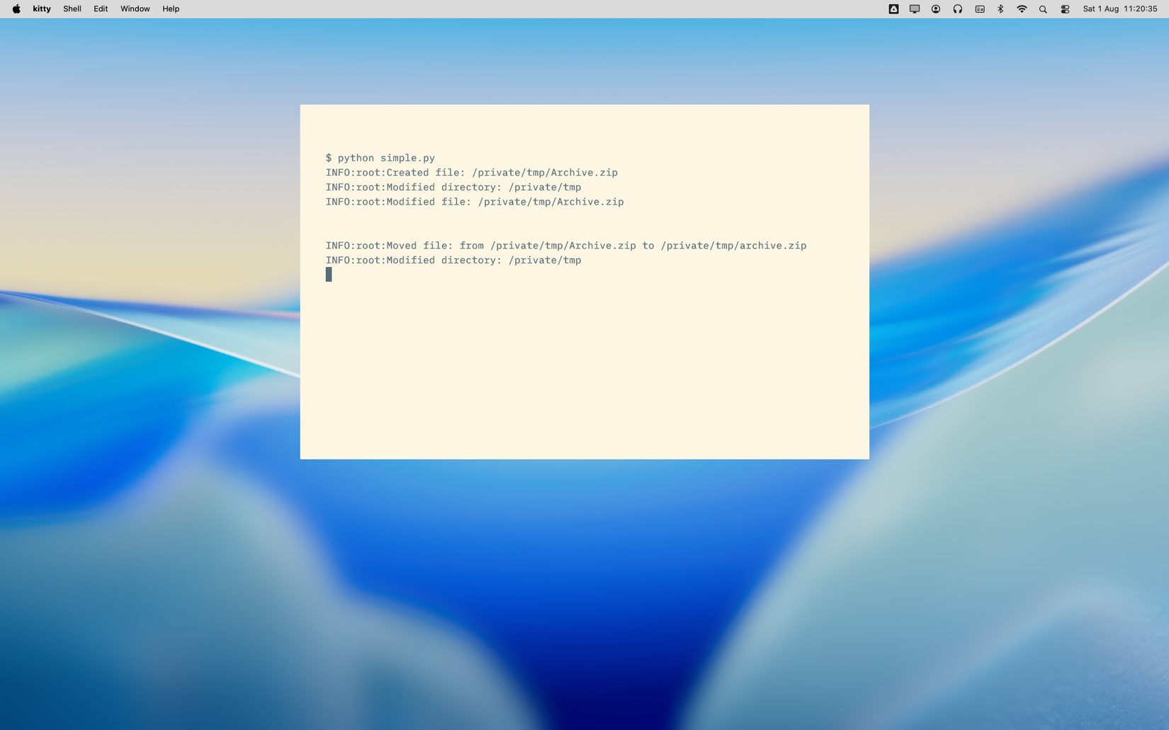 This Python drop folder automatically organizes every file I download