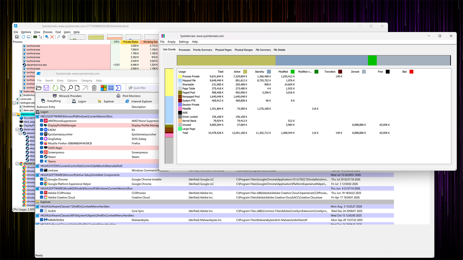 The 3 Microsoft Sysinternals tools I use the most on my Windows PC