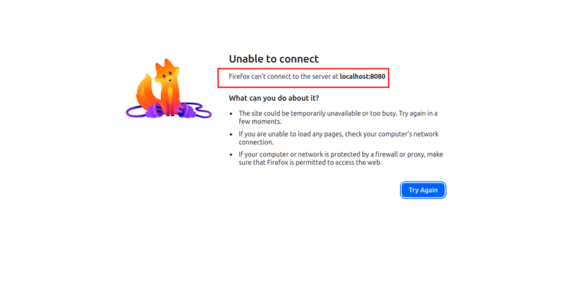 Unable to connect to a localhost page while using a net namespace on Linux.