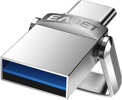 EAGET 64GB Flash Drive, Dual USB 3.2 Gen 1 USB-A & USB-C.