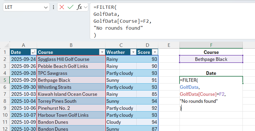 функция FILTER в Excel — иллюстрация 2 к материалу