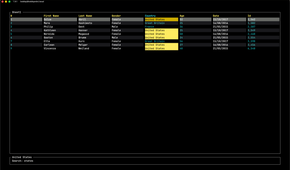 A search for the word states reveals several matching rows which are highlighted.