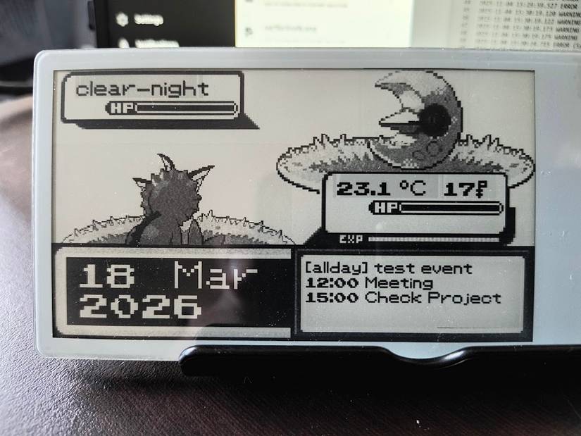 E-Ink Pokemon calendar by bribot on GitHub.