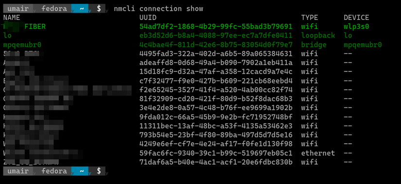 Finding UUID of the connection