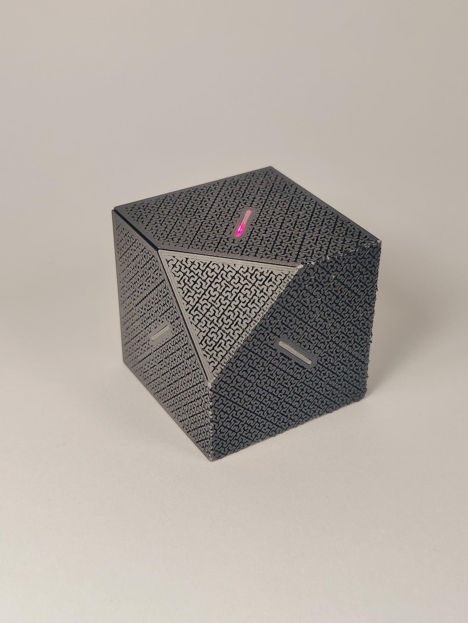 FlipBuddy ESP32 time tracker finished cube.