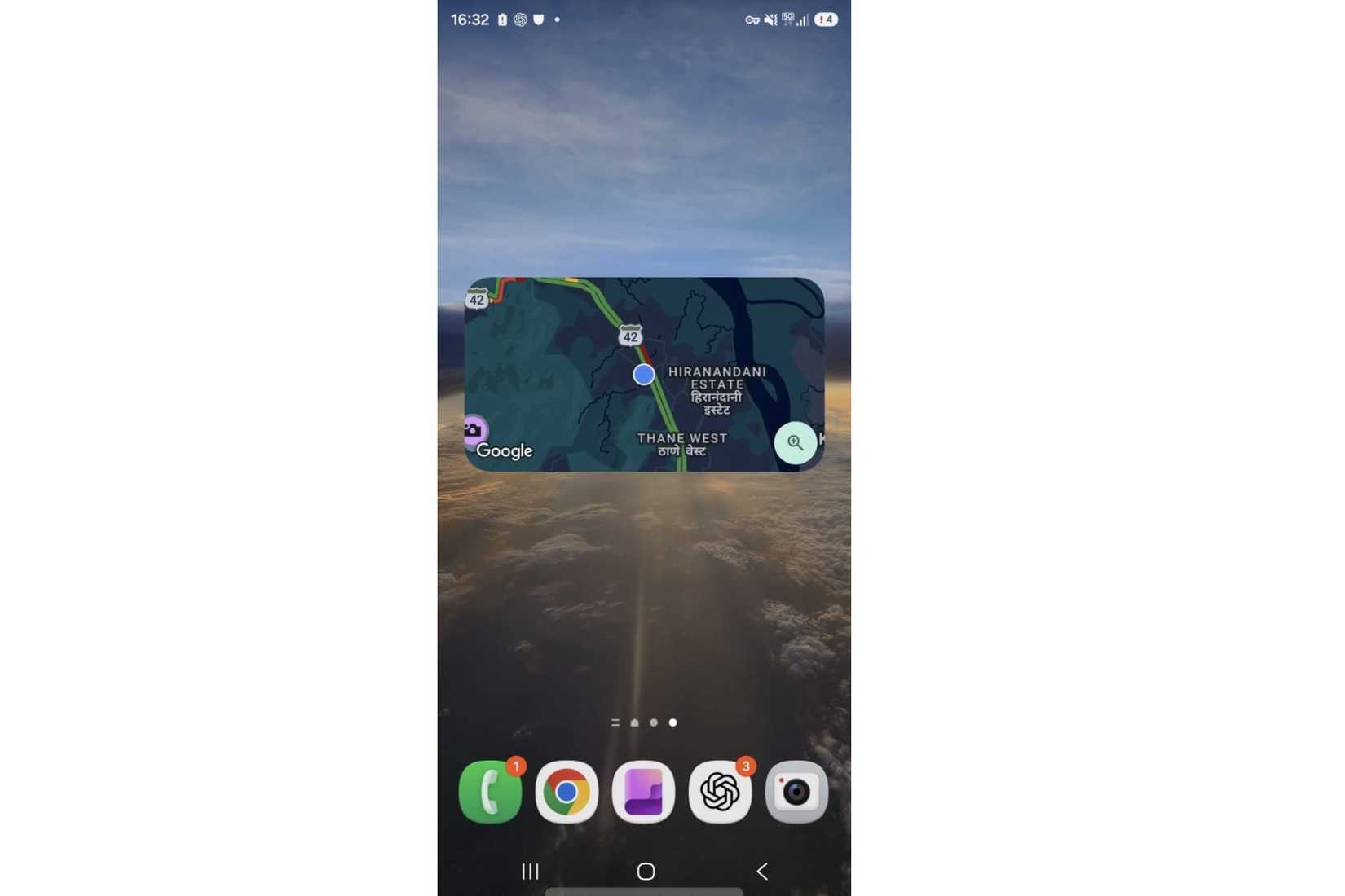 Google Maps widget showing live traffic near me