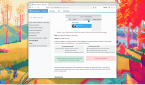 Documentation about text and labels, with examples of good, concise copy.