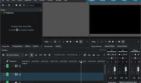 Kdenlive open to a new project.