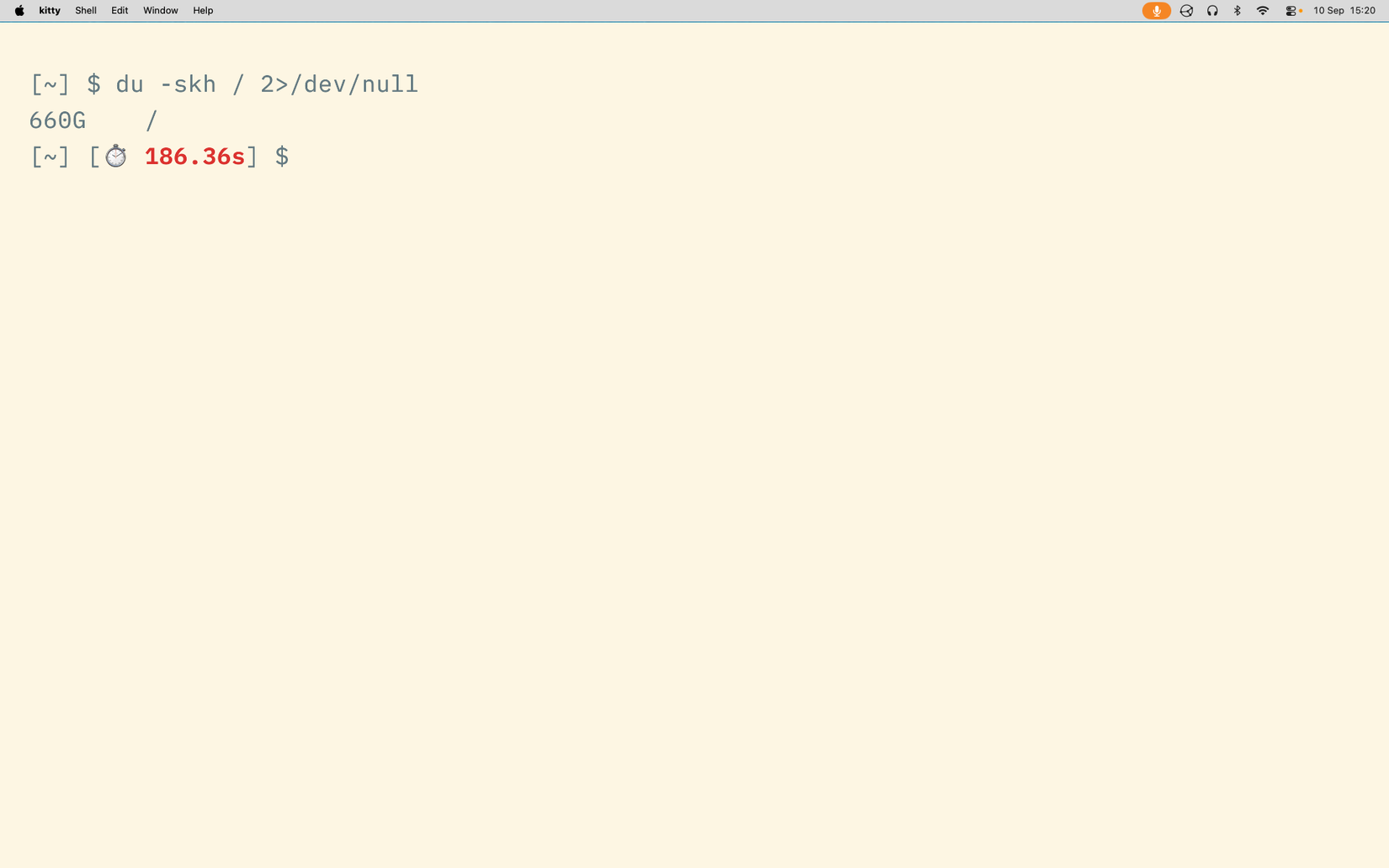 Как оптимизировать работу в Linux, превратив консоль в ежедневный челлендж Окно терминала Linux, отображающее время выполнения команды du