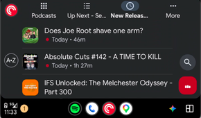 Pocket Casts new releases view.