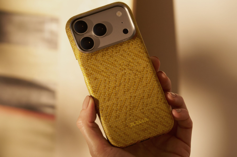 A PITAKA Edge case on an iPhone 18 series phone.