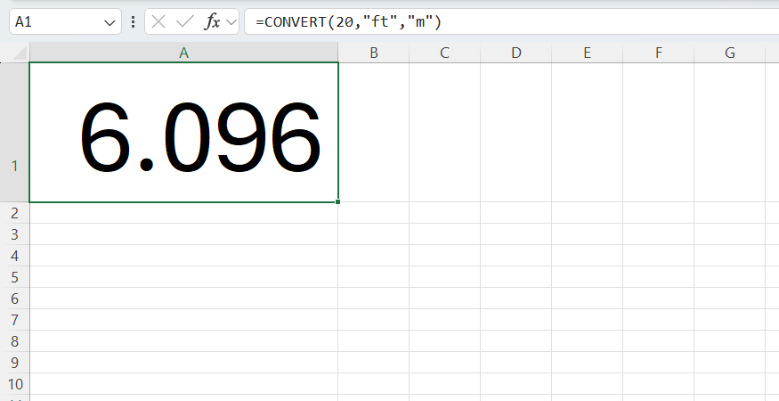 функция CONVERT в Excel — иллюстрация 5 к материалу