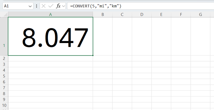 функция CONVERT в Excel — иллюстрация 3 к материалу функция CONVERT в Excel — иллюстрация 3 к материалу