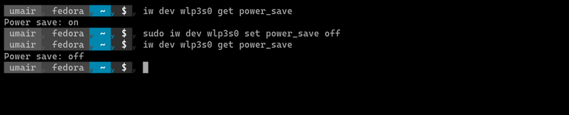 Turning off Power save on Linux