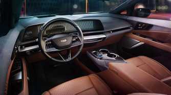 Interior shot of the dashboard in a 2025 Cadillac Optiq.