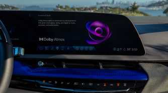 Shot of the infotainment screen in a 2025 Cadillac Optiq.