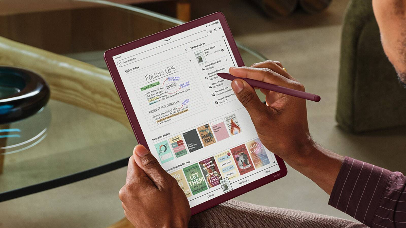 Amazon's redesigned Kindle eReaders include its first color Scribe