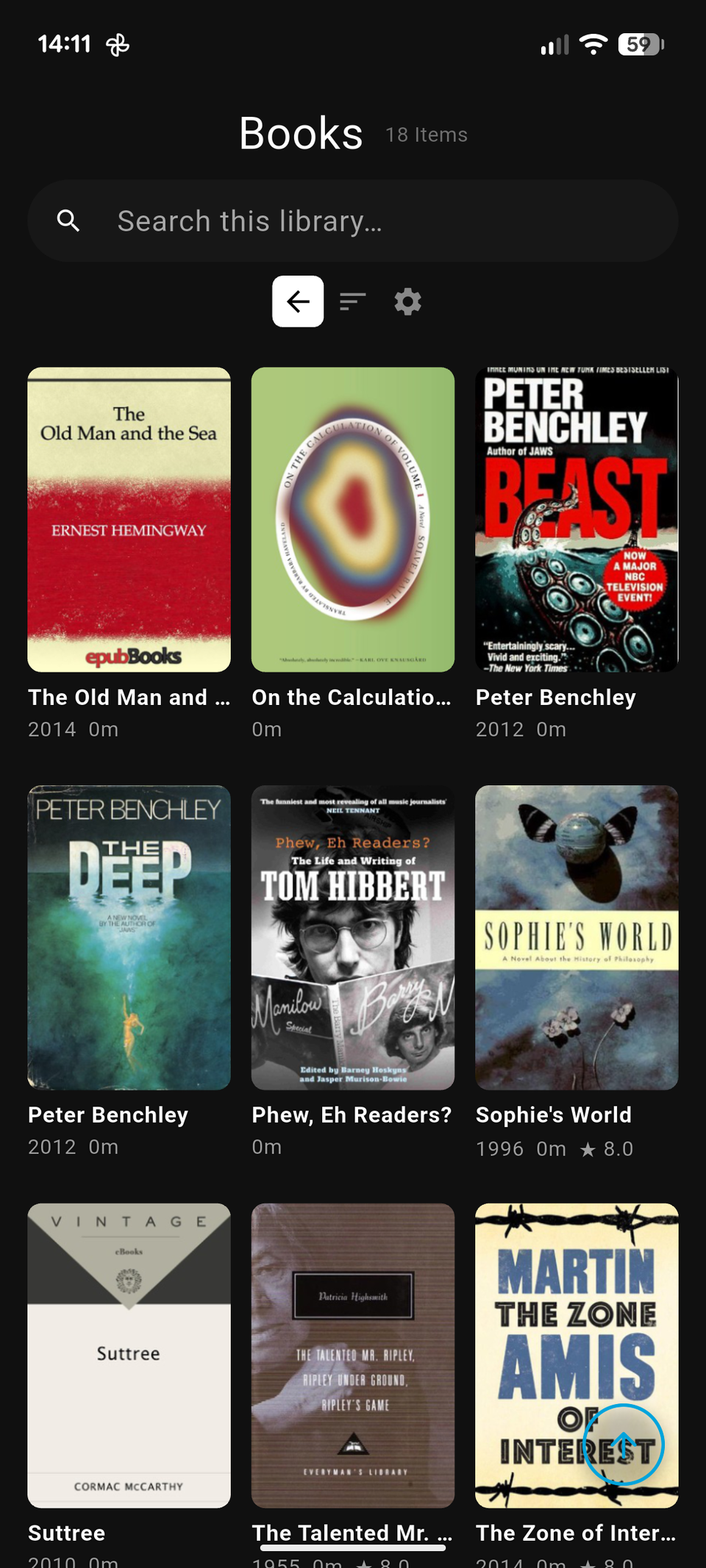 Books in the Moonfin app.