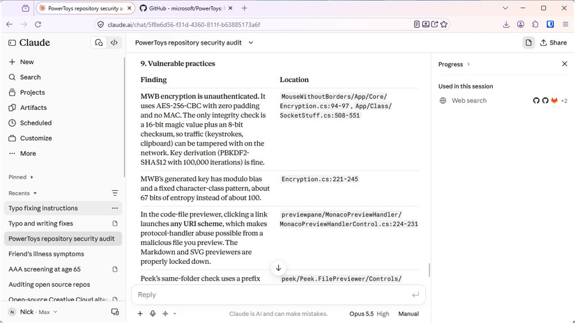 Vulnerabilities in the program. 