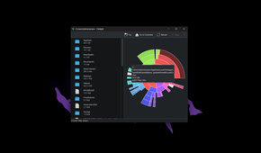 Filelight running on Windows, showing folders under the user folder.