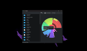 Filelight running on Windows, showing folders on the C: drive.
