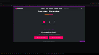 Editing a screenshot with Flameshot.