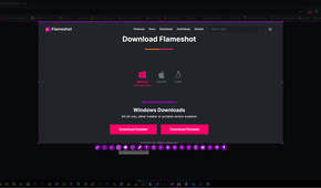 Editing a screenshot with Flameshot.
