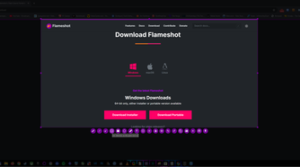 Editing a screenshot with Flameshot.