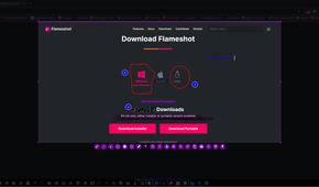 Editing a screenshot with Flameshot.