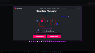 Editing a screenshot with Flameshot.