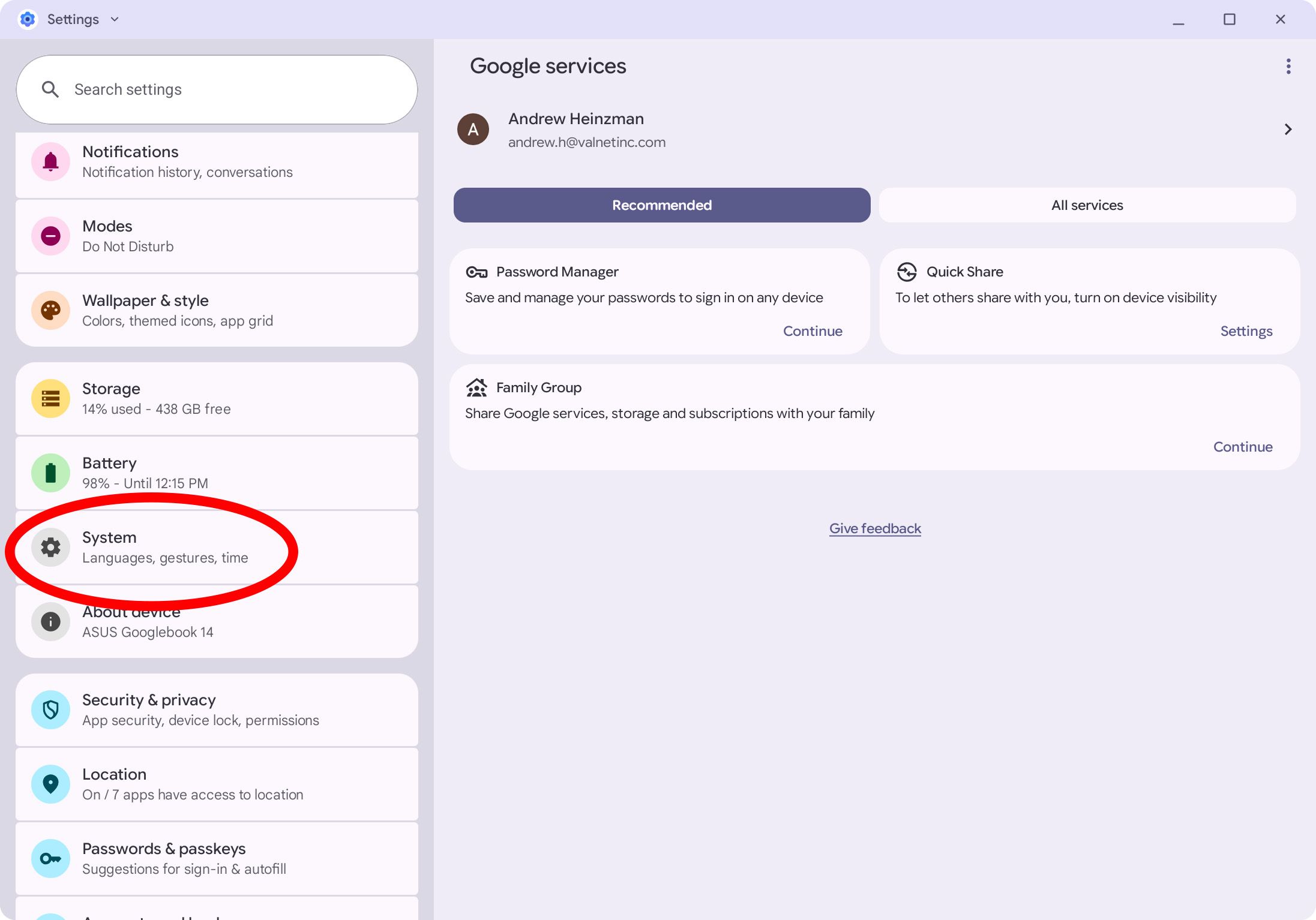 Как настроить второй профиль пользователя на ноутбуке Googlebook