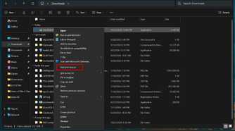 The classic Windows 11 right-click menu, opened via Show more options in File Explorer, with the focus on the Pick Link Source button.
