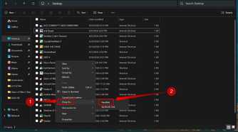 The classic Windows 11 right-click menu, opened via Show more options in File Explorer with the focus on the Drop As button.