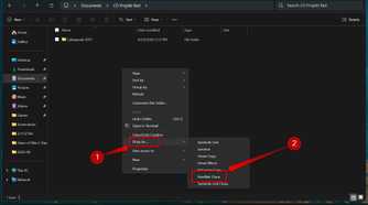 The classic Windows 11 right-click menu, opened via Show more options in File Explorer with the focus on the Drop As button.