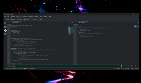 Kate running on A Windows PC in Split View mode.