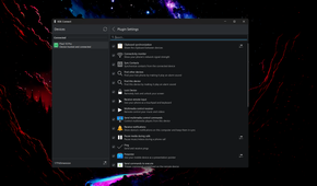 The Plugin Settings page in the Windows version of KDE Connect.