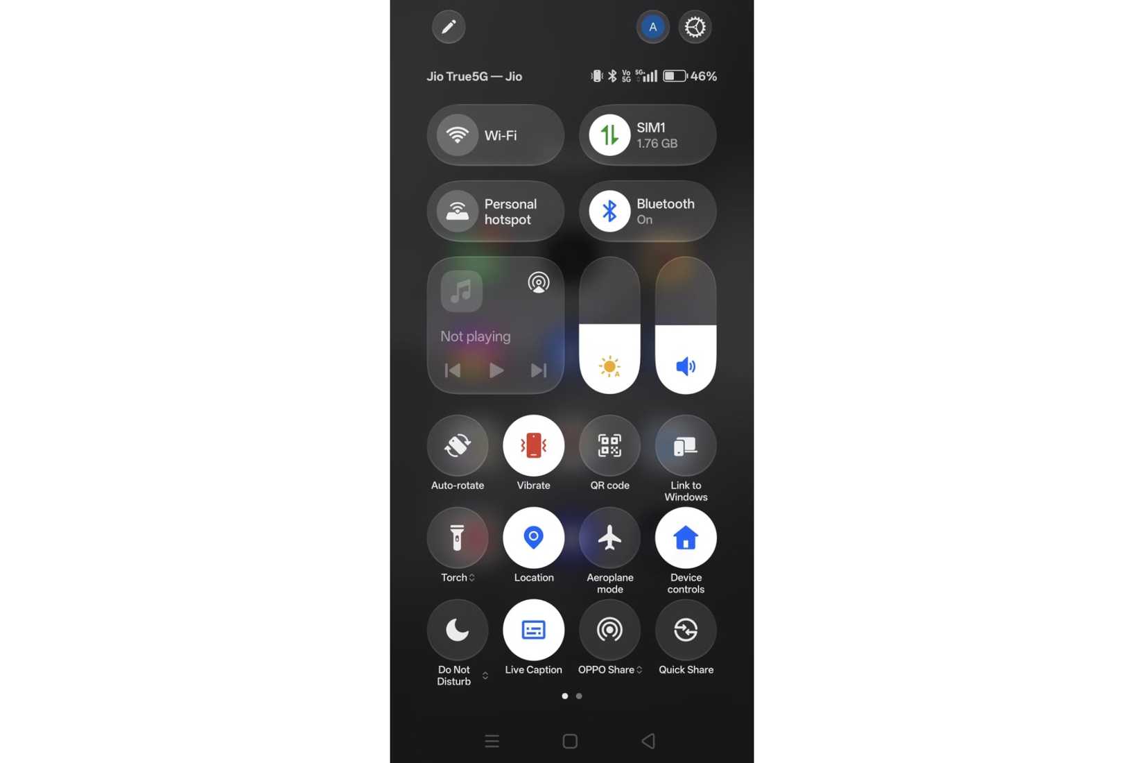 Generate live caption for audio tile on Android phone. 