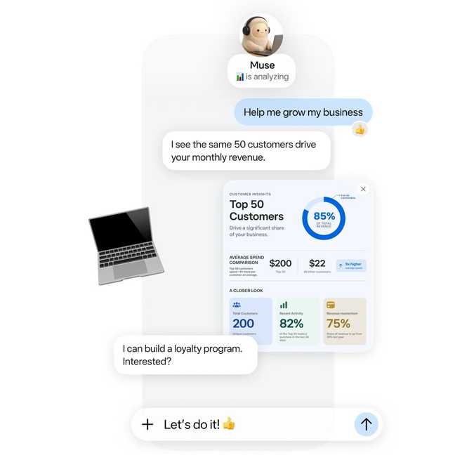 Meta Muse analyzing business data Анализ данных в Meta Muse